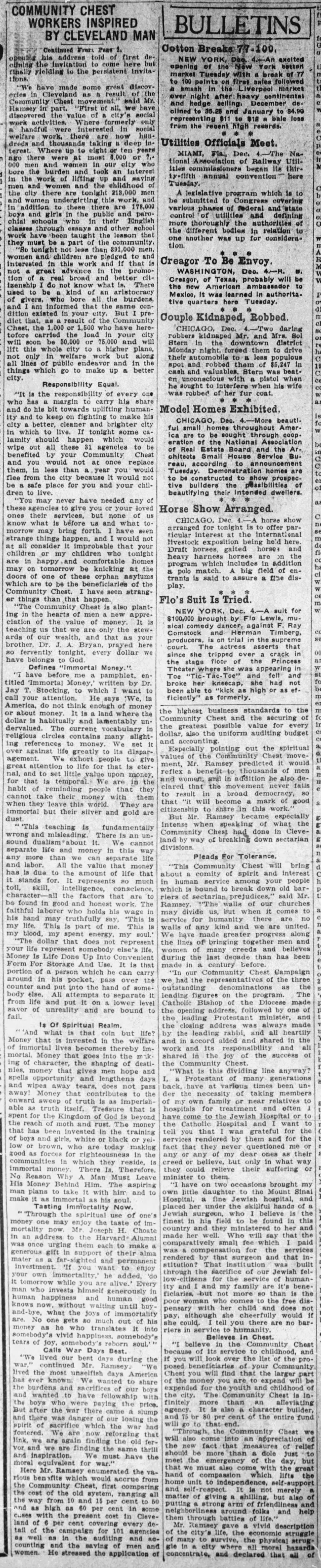 Community Chest from Birmingham News on 19231204 Brother Bryan of